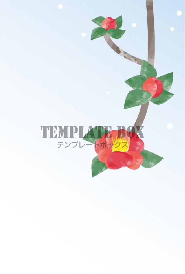 2月の花のデザイン 山茶花の花かわいいイラスト 配布物 お便り お店のpop Jpg Png Pdf 無料テンプレート Templatebox