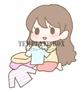衣替えをしている…