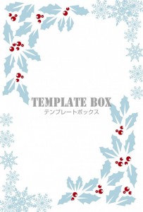 02 12月のデザイン（雪の結晶と柊のかわいいイラスト・雪まつりP…