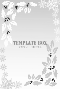 03 12月のデザイン（雪の結晶と柊のかわいいイラスト・雪まつりP…