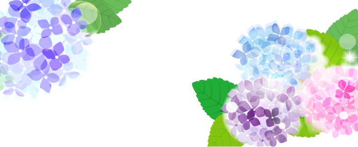 6月 紫陽花 メッセージカード はがきサイズ サイズ 季節のお手紙 園のお便り 社内ポスター 無料テンプレート Templatebox