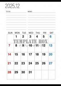 2025年12月…|無料テンプレート|カレンダー|無料