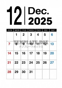 2025年12月…|無料テンプレート|カレンダー|無料