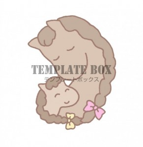 仲の良い馬の親子…