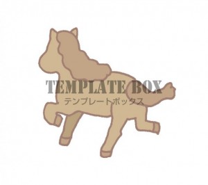 走っている馬の後…