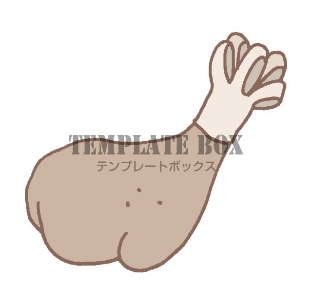 クリスマスの装飾にどうぞ/大きなフライドチキンのワンポイントイラスト