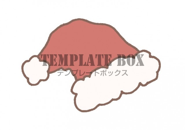 クリスマスのイラスト/サンタクロースの帽子のワンポイントイラスト