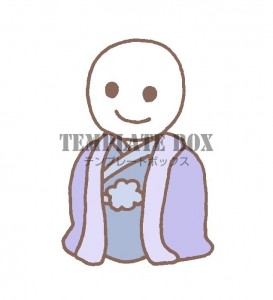 男性の着物を着て…