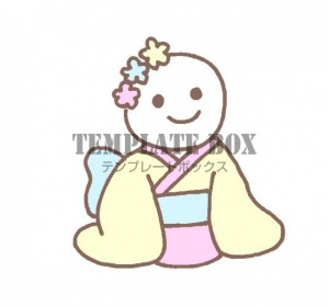 女性の着物を着て…