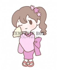 扇子を持ってウイ…