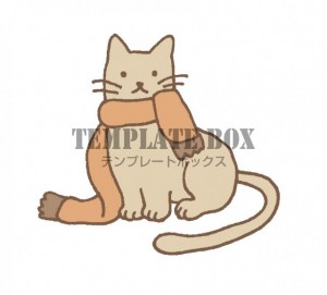 マフラーを巻いた…