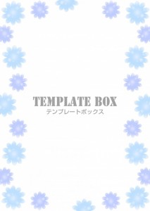 青い花柄のシンプ…