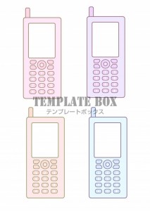 ガラゲーのカラフ…｜無料テンプレート｜フレーム・飾り枠｜無料