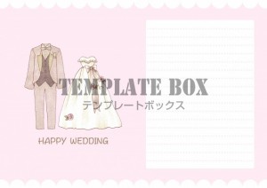 ウエディングドレ…｜無料テンプレート｜メッセージカード｜無料