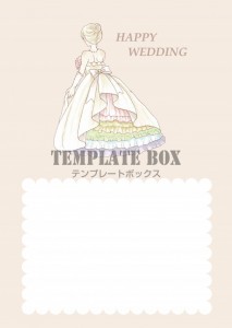 ウエディングドレ…｜無料テンプレート｜メッセージカード｜無料