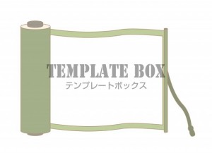 グリーンの巻物風…