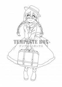 三つ編みメガネの…