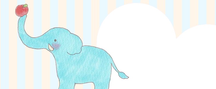 ゾウ｜動物｜ハート｜メッセージカード｜無料テンプレート｜無料｜ダウンロード