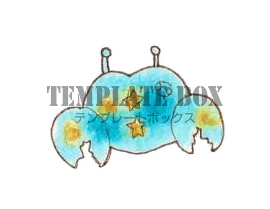 星座の蟹座の星がかわいいワンポイントイラスト