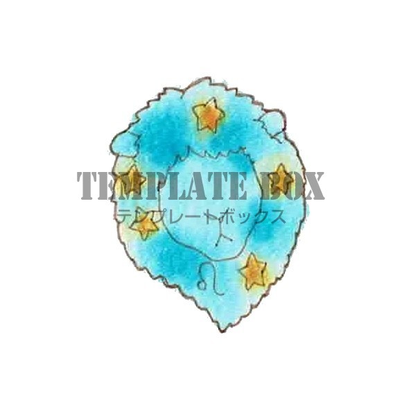星座の獅子座の星がかわいいワンポイントイラスト
