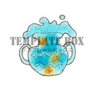 水瓶座の水色がか…