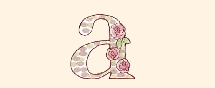 アルファベット｜イニシャル｜薔薇｜花｜無料イラスト素材｜無料｜ダウンロード