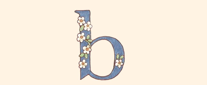 アルファベット｜イニシャル｜花｜無料イラスト素材｜無料｜ダウンロード