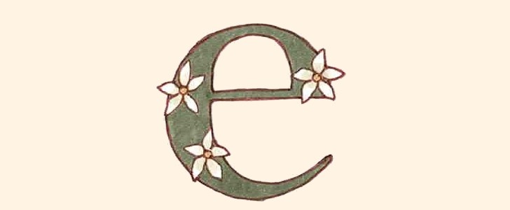 イニシャル｜アルファベット｜花｜無料イラスト素材｜無料｜ダウンロード