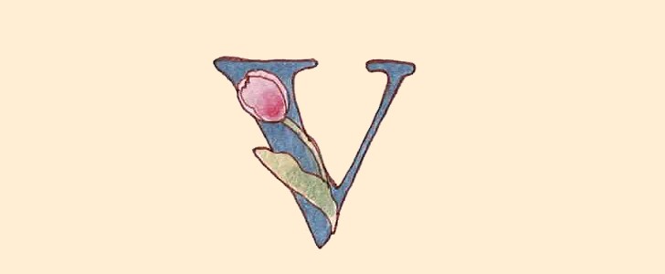 チューリップ｜お花｜アルファベット｜イニシャル｜無料イラスト素材｜無料｜ダウンロード