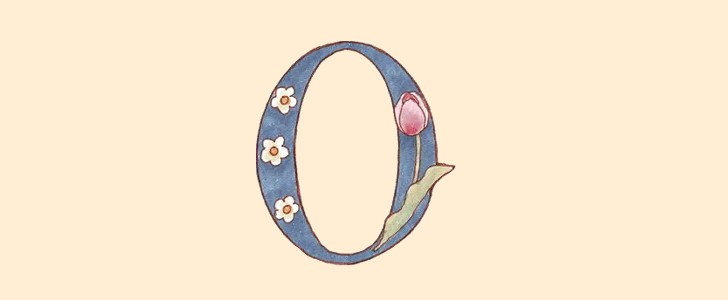 ゼロ｜数字｜花｜無料イラスト素材｜無料｜ダウンロード