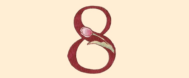 花｜数字｜８｜無料イラスト素材｜無料｜ダウンロード