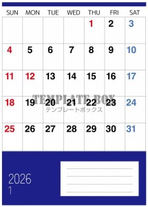 ２０２６年１月カ…