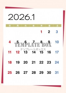 ２０２６年１月カ…