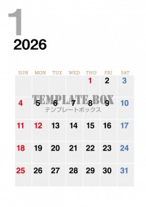 ２０２６年１月カ…