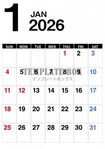 ２０２６年１月カ…