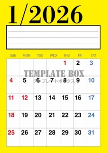 ２０２６年１月カ…