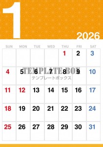 ２０２６年１月カ…