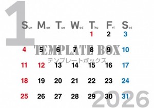 ２０２６年１月カ…