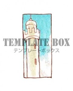 灯台と空モチーフ…