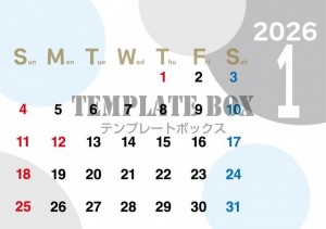 ２０２６年１月カ…