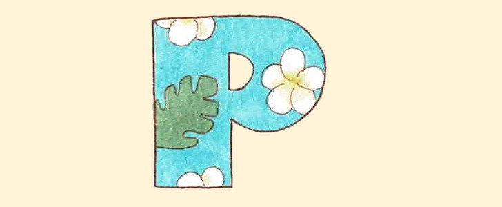 アルファベット｜フォント｜プルメリア｜無料イラスト素材｜無料｜ダウンロード