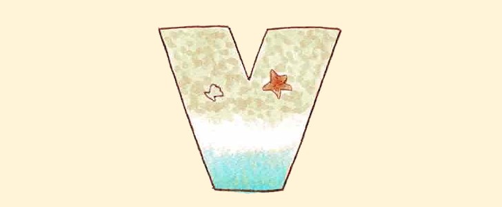 砂浜｜海｜フォント｜アルファベット｜無料イラスト素材｜無料｜ダウンロード