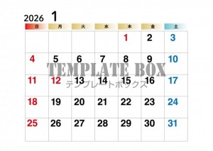 ２０２６年１月カ…