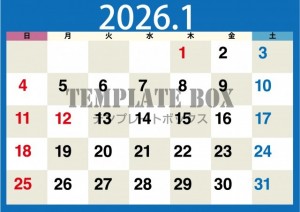 ２０２６年１月カ…
