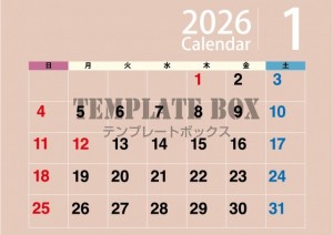 ２０２６年１月カ…