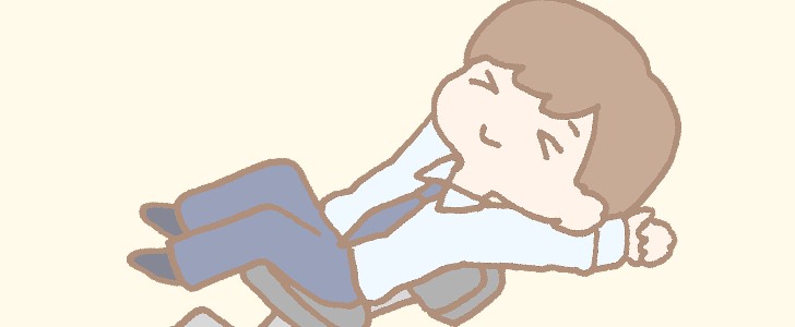 イス｜仕事｜ビジネス｜サラリーマン｜伸び｜無料イラスト素材｜無料｜ダウンロード