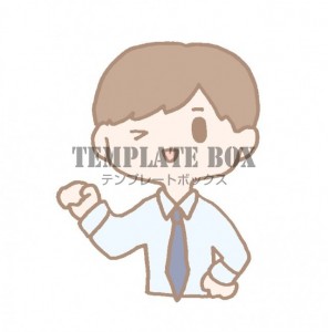 ウインクしている…