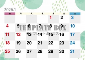 ２０２６年１月カ…