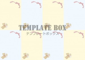 テディベアとリボ…