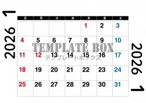 ２０２６年１月カ…